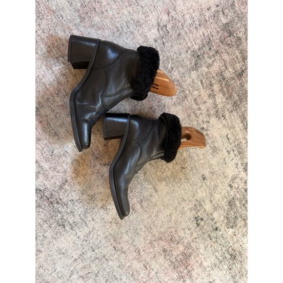 La Canadienne Kosmo Boots Women's 8.5 Black Leather Shearling Lined Winter - Picture 8 of 8